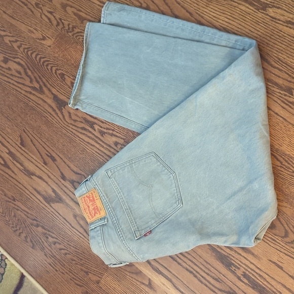 Levi's 501 gray button fly front vtg. Y2k Denim high waist jeans W44 L32 - Picture 7 of 9